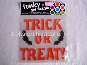 Sticker Plastic Halloween Gel Magic 