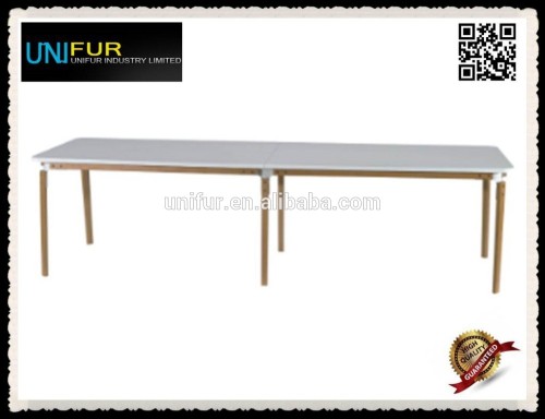 Long designer high quality rectangle 10 person dining table with MDF top