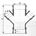 BS5255 / 4514 Drainage Upvc réduisant la couleur grise Y-cross