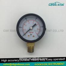 Back dry pressure gauge