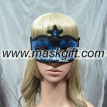 2012 new beautiful blue&black party Mask with bead for mask party