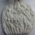 Moda popcorn fuori dal cappello bianco pompon