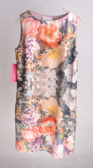 2013 New Design Fashion Ladies digital printed dresses