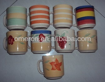 handpainted ceramic stoneware mugs