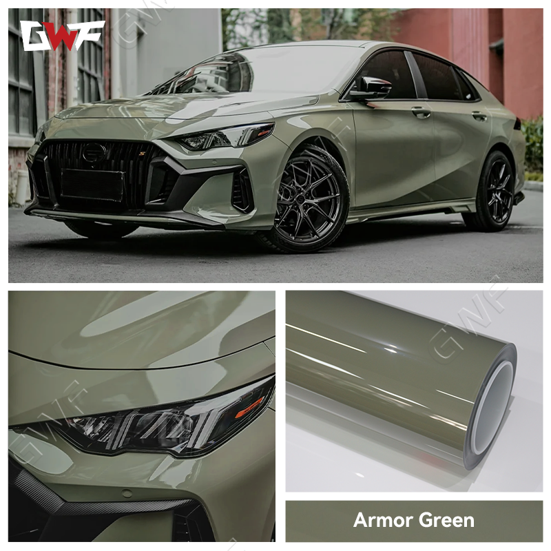 Película en color de coche de pintura metálica gris