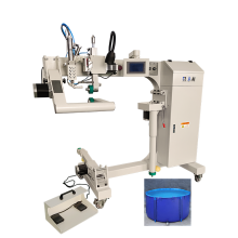 Three-Lower-Arm Roller Hot Air Heat Wedge PVC Fabric Welding Machine