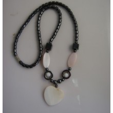 Hematite pearl Shell Necklace