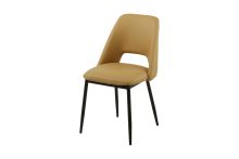 Comfortable metal leg upholstered restaurant dining chair