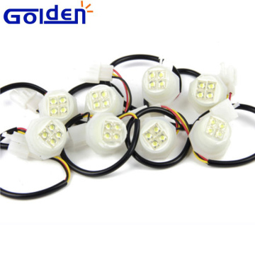 Hazard flash warning hideaway strobe lights for vehicles