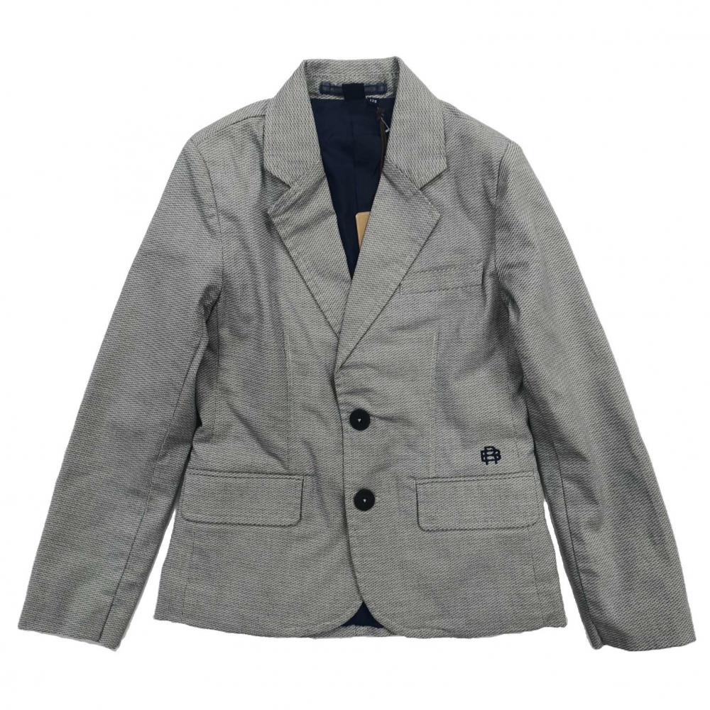 Boy's cotton-stretch blazer in Light grey