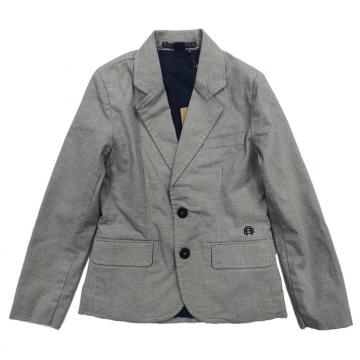 Blazer cotton-stretch anak laki-laki berwarna abu-abu terang