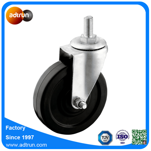 4-Inch PVC Wheel M10 Thread Stem Putar Kastor