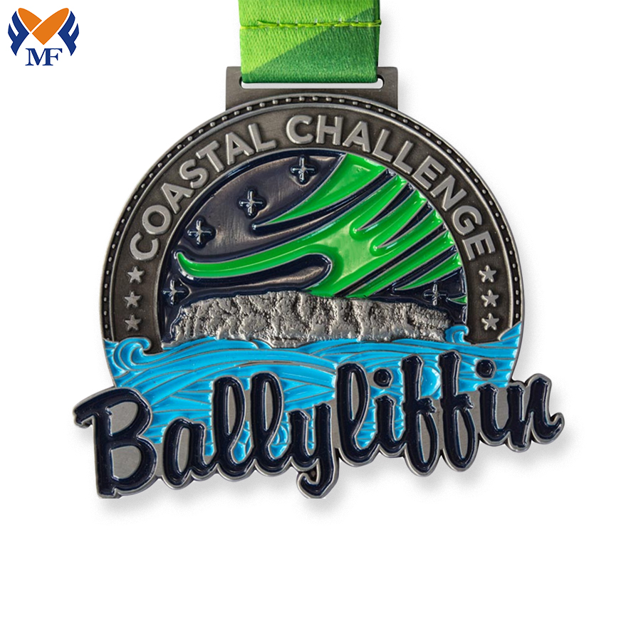 Aangepaste metaal zinklegering Coastal Challenge Medal