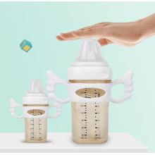 बच्चे की बोतल के हैंडल को पकड़ने के लिए कस्टम वाइड-नेक बोतल