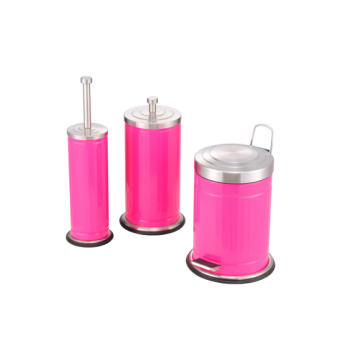 Bathroom Accessory Set Complete Pink