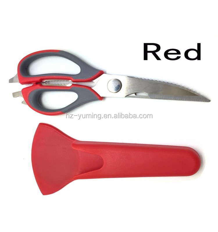 7 in 1 multi-function kitchen fish cutting scissors with magnet