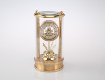 Antique Looking Gold Table / Desk Clock