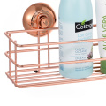 storage type suction cup rose gold shower basket