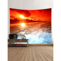 Gobelin wiszący na ścianie Ocean Beach Seria Sea Wave Gobelin Tropikalny styl Sunrise Gobelin do sypialni Home Dorm Decor