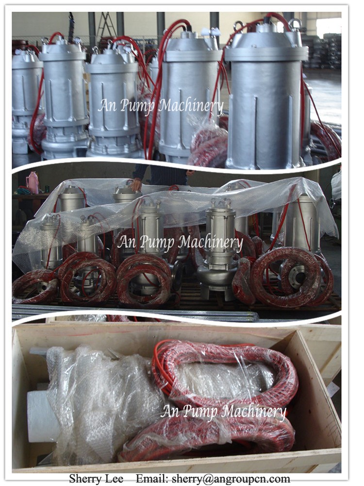 Stainless steel submersible sewage cutting pump