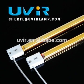 Golden single tube halogen infrared lamp