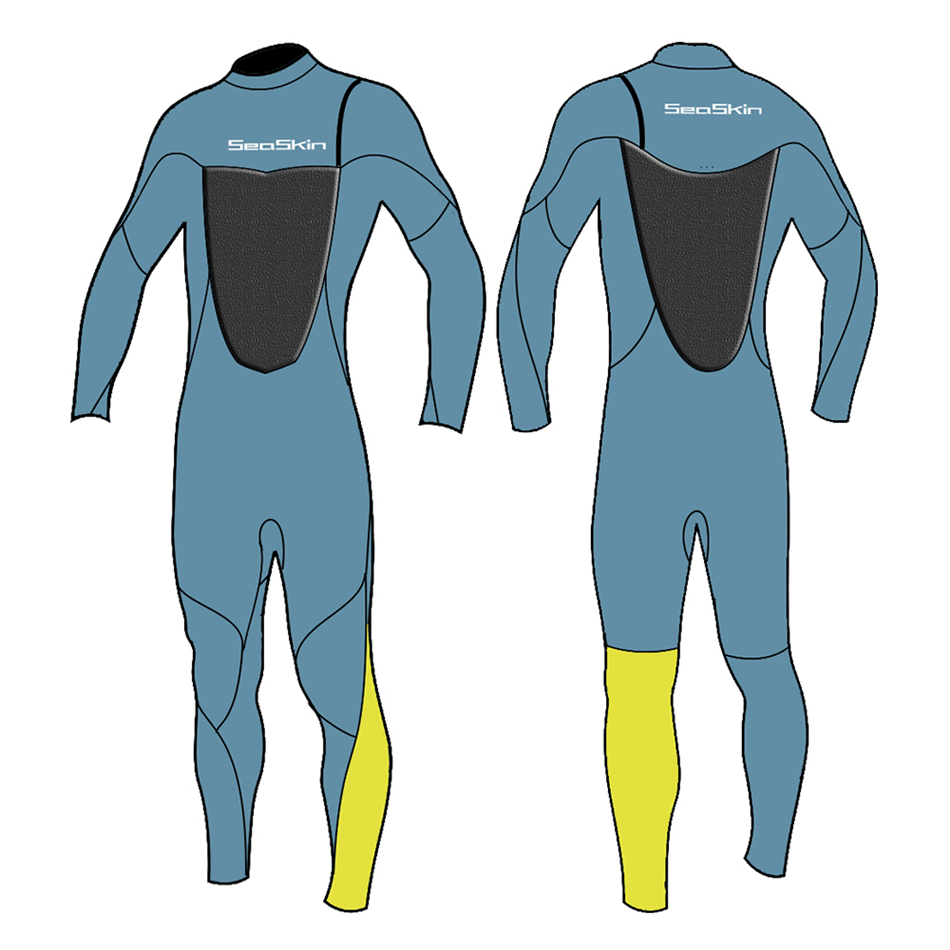 Seaskin Mens 2mm Zipperless Steamer Surfing Wetsuits