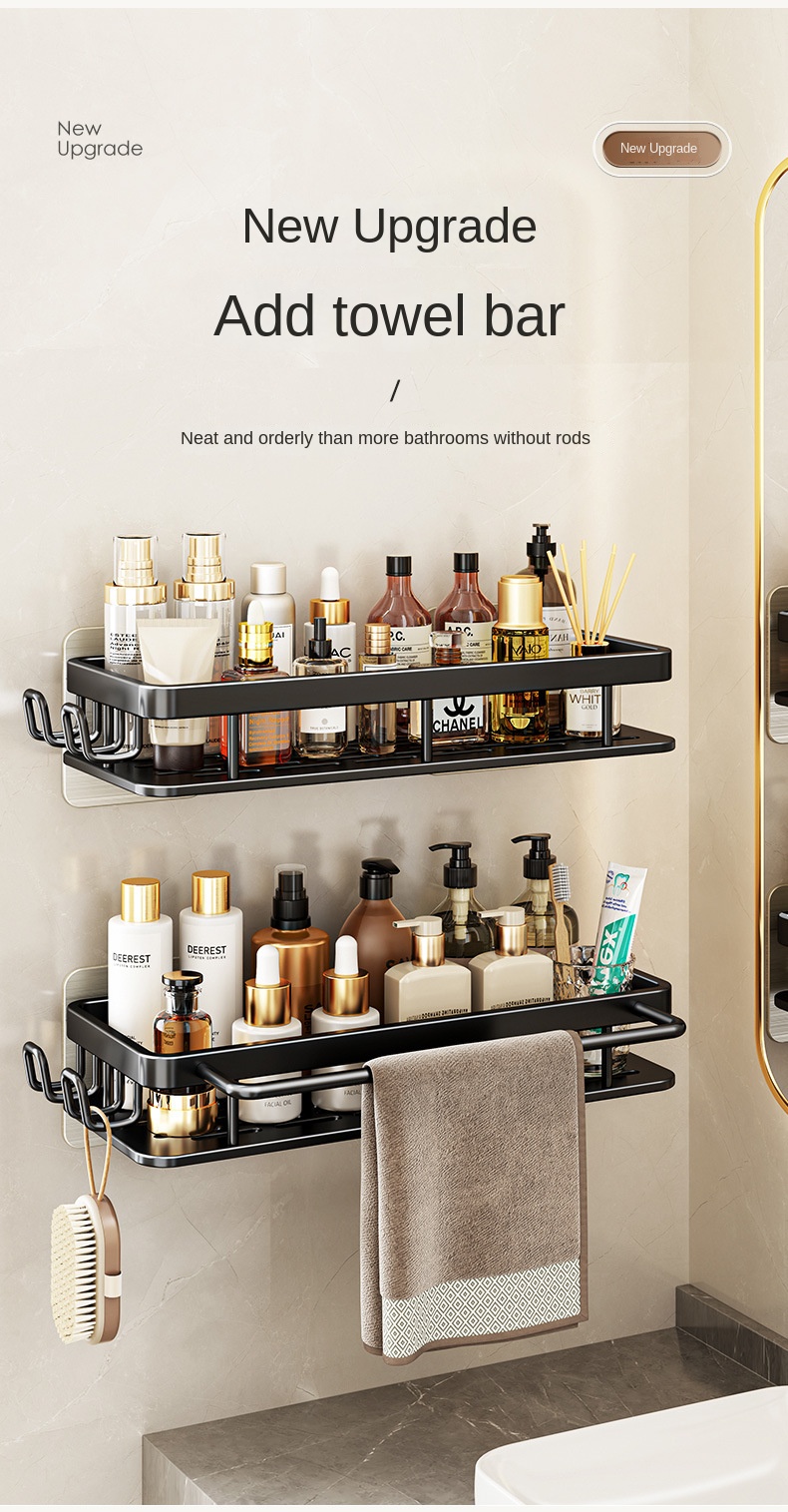 Duvara Monte Tuvalet Depolama Rafı Wall-Mounted Toilet Storage Rack