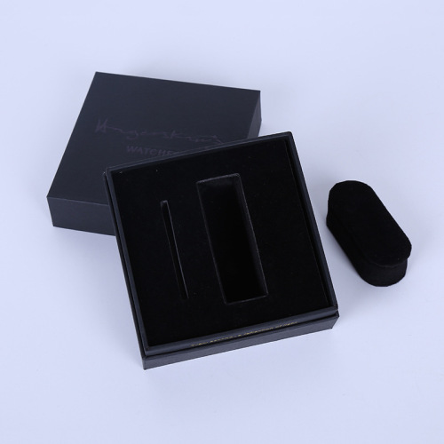 Smart Watch Packaging Custom Black Box พร้อมฝาปิด