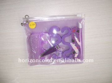 TK-132 6pcs PVC Travel Manicure and Pedicure Kit Bag