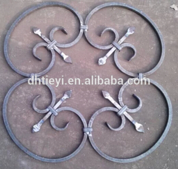 decorative wrought iron steel scroll panels for iron fence/gate/baluster