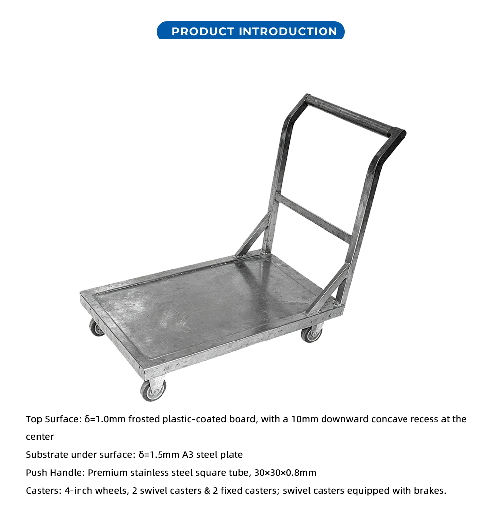 عربة دوللي للنقل المتداول للمستودع X Rolling Transport Dolly Cart for Warehouse X