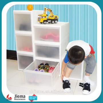 Clear plastic stackable shoe storage box