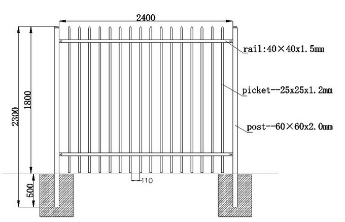 Excellent technology Iron fence