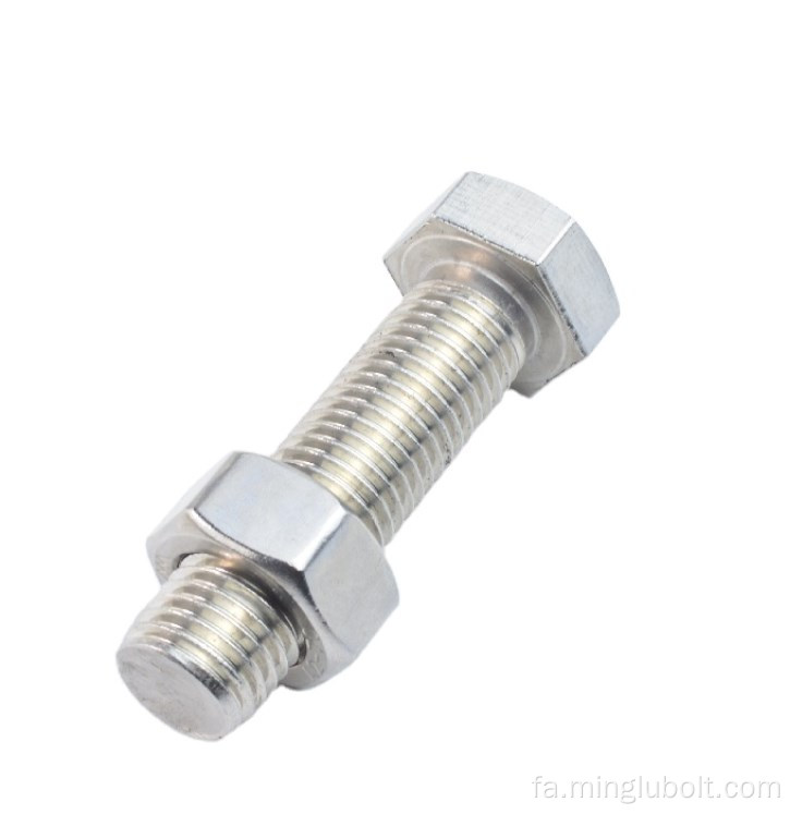 OEM / ODM Fastener DIN933 / 931 فولاد هگز سر پیچ پیچ