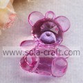 Transparent Lovely Artificial Bear-shaped Bead Pendant for Key Chain 