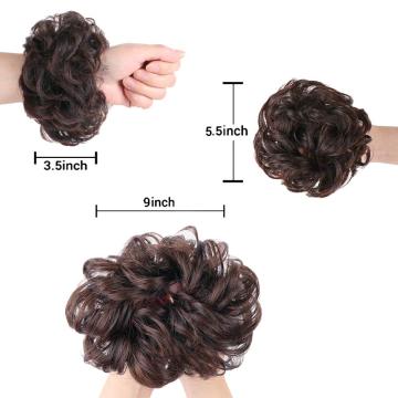 No MOQ messy colored hair bun accessories