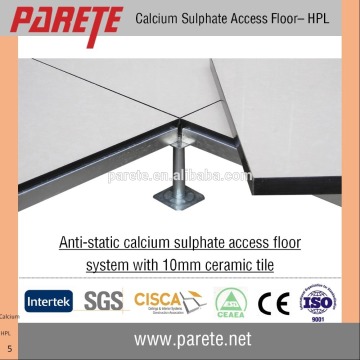 Computer room pvc finish tate calcium sulphate false floor tiles
