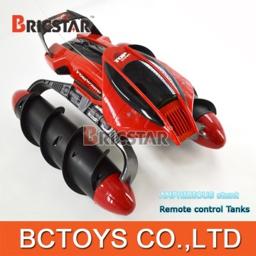 New amphibious toy four eight-drive 8CH rc tank toy with lights.