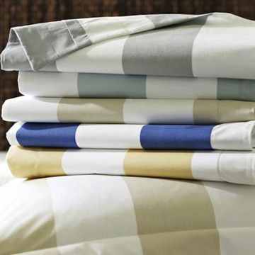 Bed Linens with Colorful Strip Pattern, Suitable for Home, Hotels