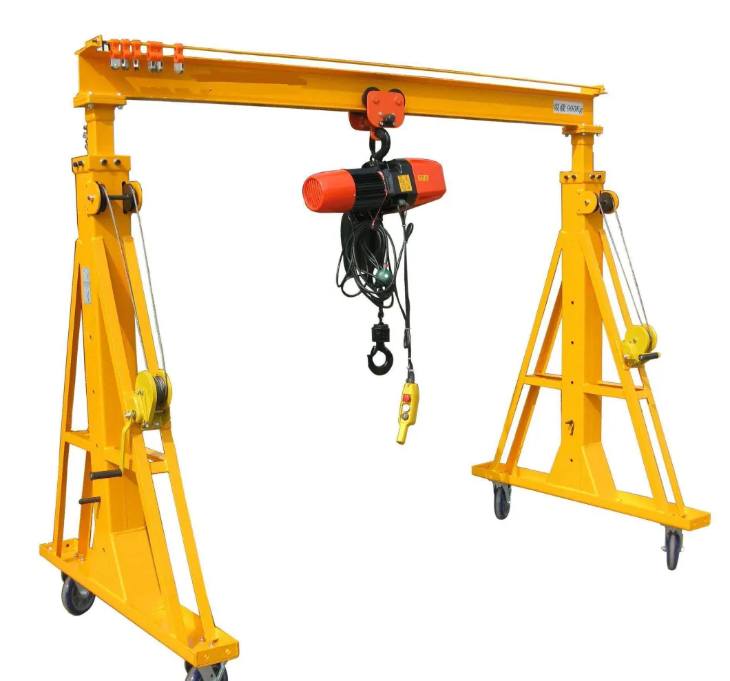 5t Small Gantry Crane with Wire Rope Chain Hoist