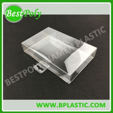 Plastic clear folding box with hanging