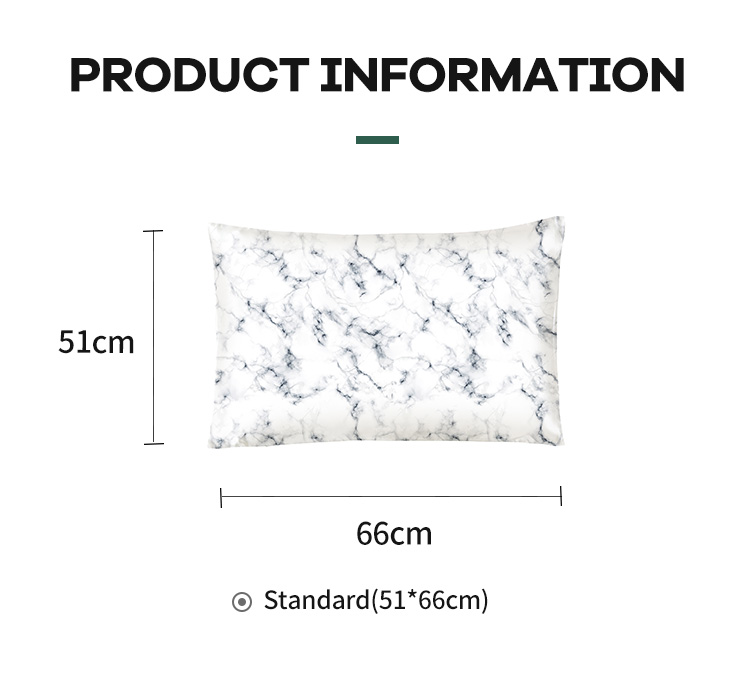 Hot Sale 100% Mulberry Silk Super Soft Marble Print Silk Pillowcases
