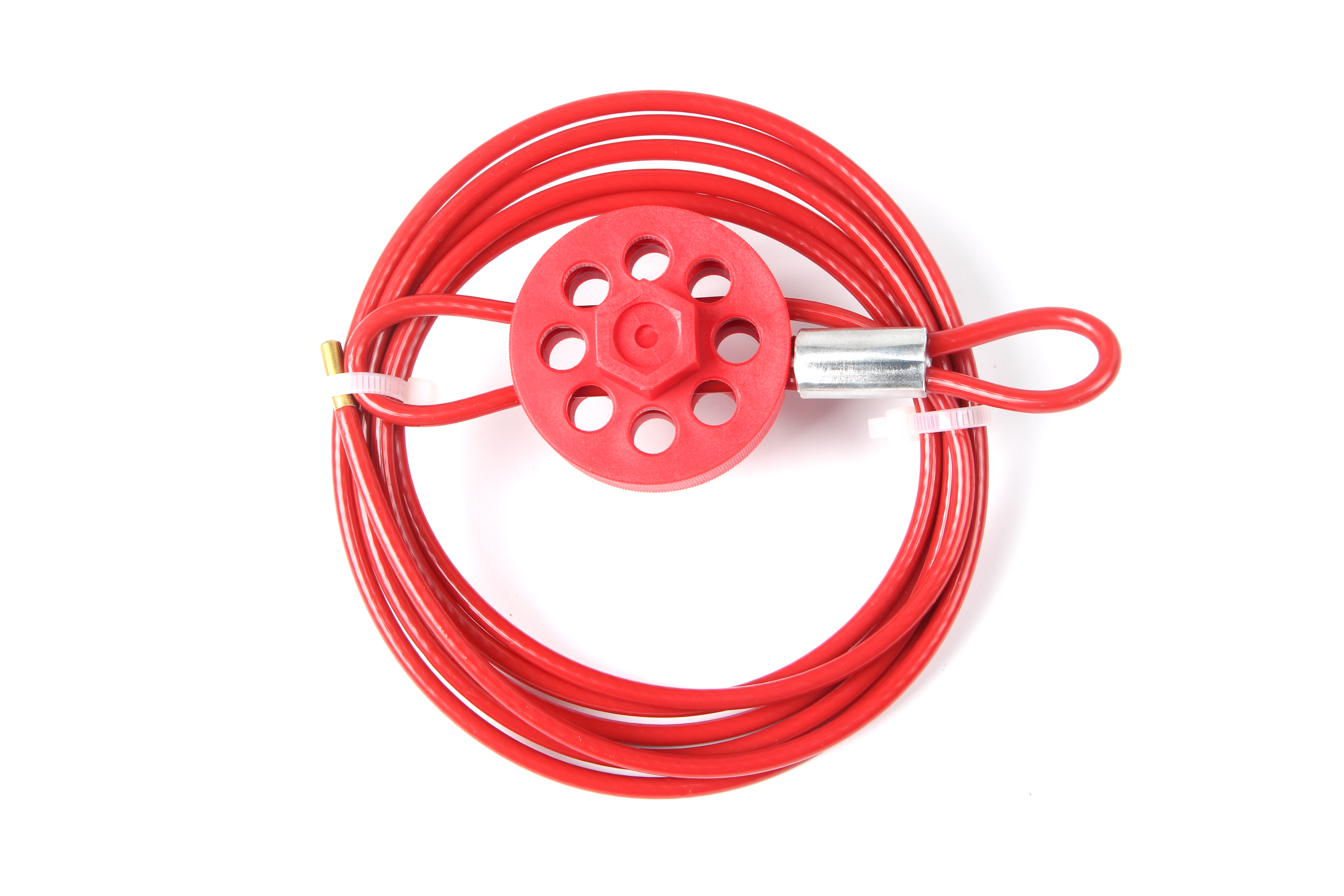 레드 코팅 케이블 잠금 장치 Red Coated Cable Lockout