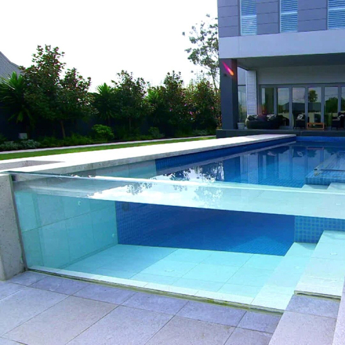 Vetro acrilico spesso trasparente personalizzato per piscina