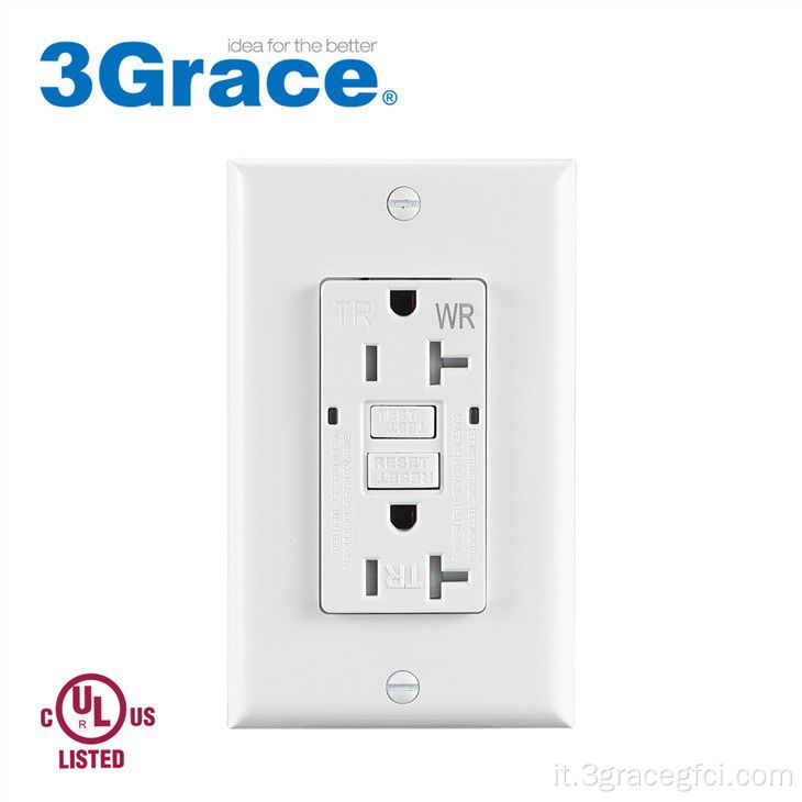 20 Amp Outlet GFCI con TR Sicurezza