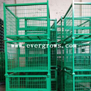 Storage Folding Wire Mesh Cage Steel Wire Mesh Pallet Cage