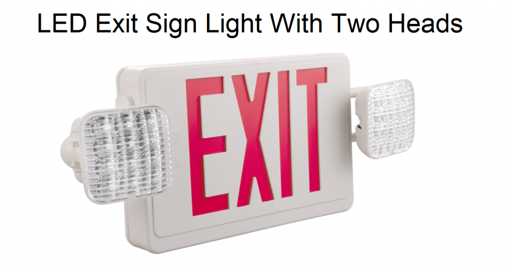 Fire Resistant Emergency LED Exit Sign With Lamp