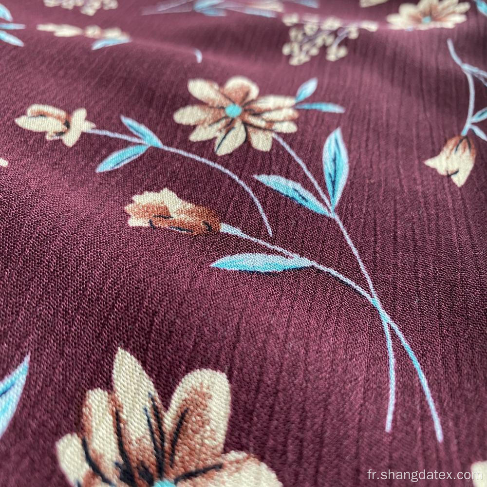 Shaoxing Textile Crepe Rayon Print pour tissu