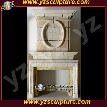 Antique Limestone Fireplace Surround AFP-011V