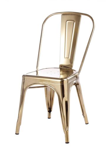 Stackable Dining golden Tolix Metal Chair replica